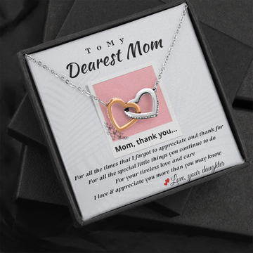 My Dearest Mom | Interlocking Heart Necklace