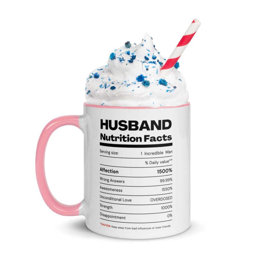 Husband's Valentine's Mug with Color Inside